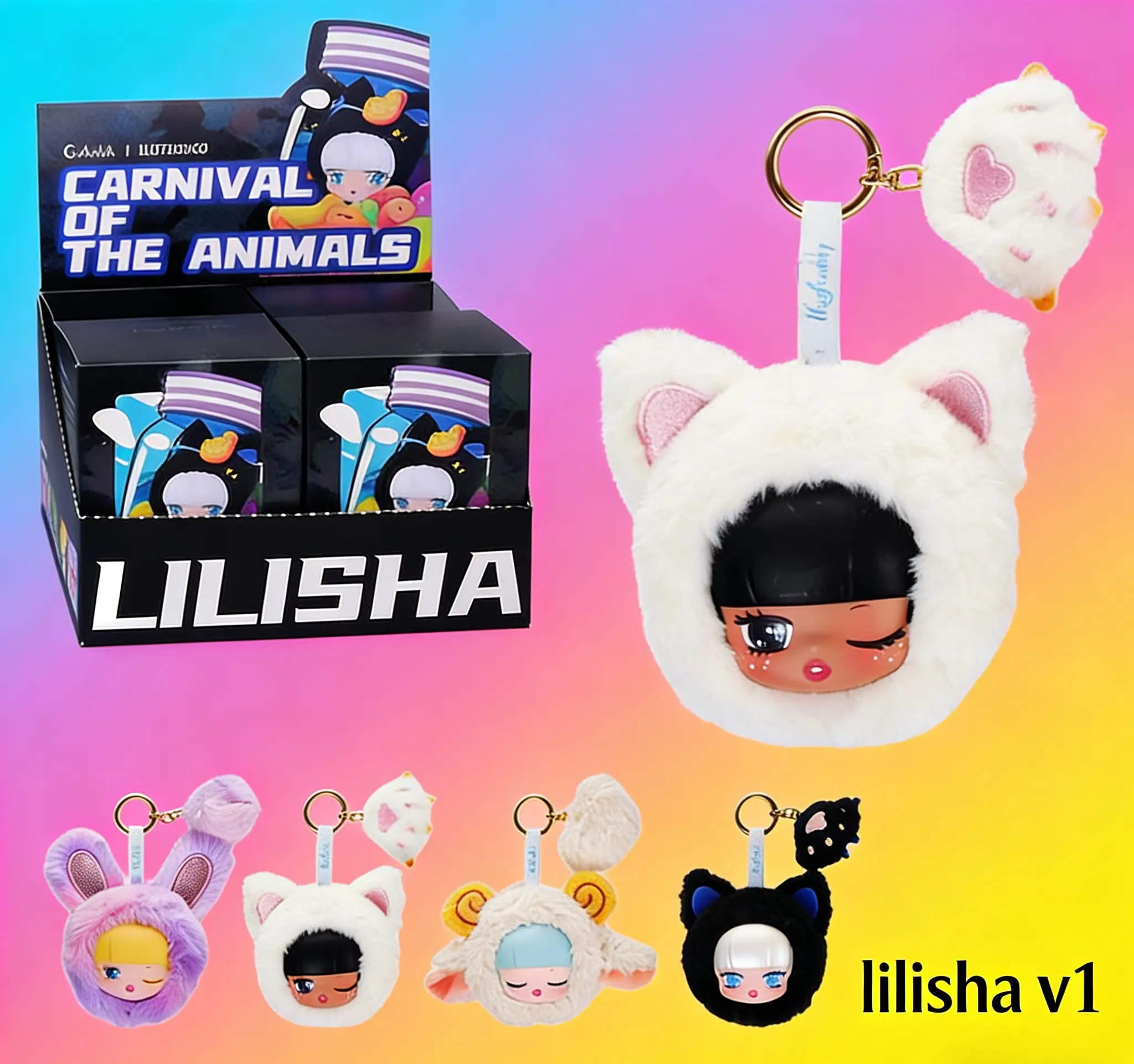 LILISHA】 Vinyl Plush Toy Blind Box V1 Animal Carnival & V2 Star