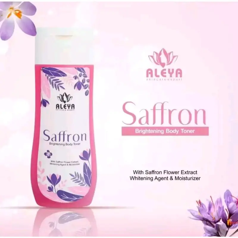[3PCS] ALEA TONER BADAN SAFFRON ALEYA SAFFRON BRIGHTENING BODY TONER 100ml BY ALEYA 1