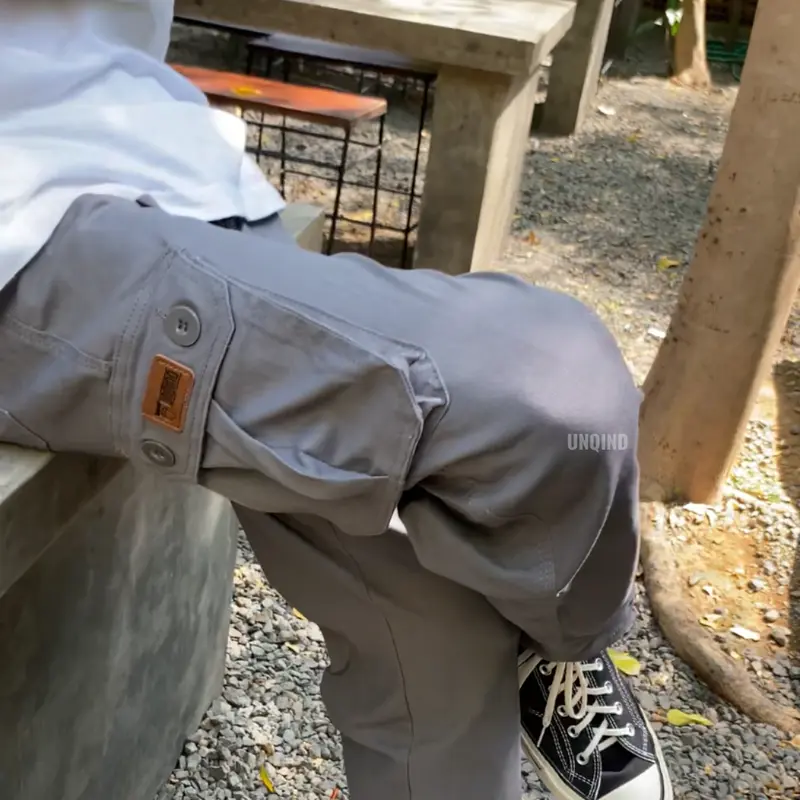 Celana Cargo Pants remaja Pria Pinggang Karet Bahan Katun Twill Strecth Premium 5