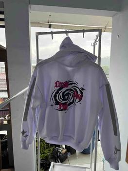 Product Review of HOODIE BOXY Menyala ZipperJAKET ZIPPER BOXY SABLON FOAMING DAN AKSEN MENYALA BLACK PING PRIA WANITA Unisex Hitam Sweater Santai from z**u 0