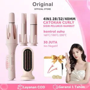 Onlife Catokan Curly Otomatis 3in1 & 4in1 Hair Curler Ion Negatif