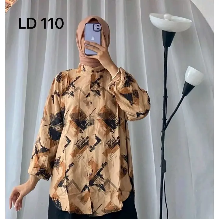 Atasan wanita motif bahan rayon | Atasan wanita motif terbaru