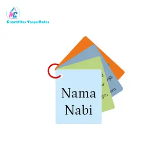 Flashcard Edukasi Anak - 25 Nama Nabi & Peran Pentingnya | 30 Lembar | Ukuran 7x6cm | Free Ring | Edukasi Islami