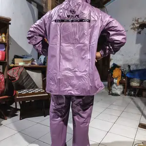 S&R Jas Hujan Setelan Dewasa Bahan PVC dengan Hoodie untuk Pria dan Wanita Tahan Air dan Nyaman