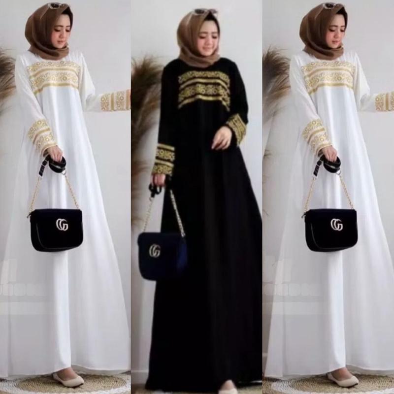 2025 -  MAXI BORDIR FAIZZA SIZE M (140-15TAHUN) - XXL / GAMIS BORDIR / BORDIR DRESS / ABAYA PAKISTAN / GAMIS INDIA / GAMIS LEBARAN / MAXI LONG DRESS MUSLIM / BAJU LEBARAN 1