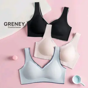 [sale]GRENEY-bra rompi warna kombinasi pakaian dalam/push up/ bra wanita sport tanpa kawat busa Remaja Berkualitas