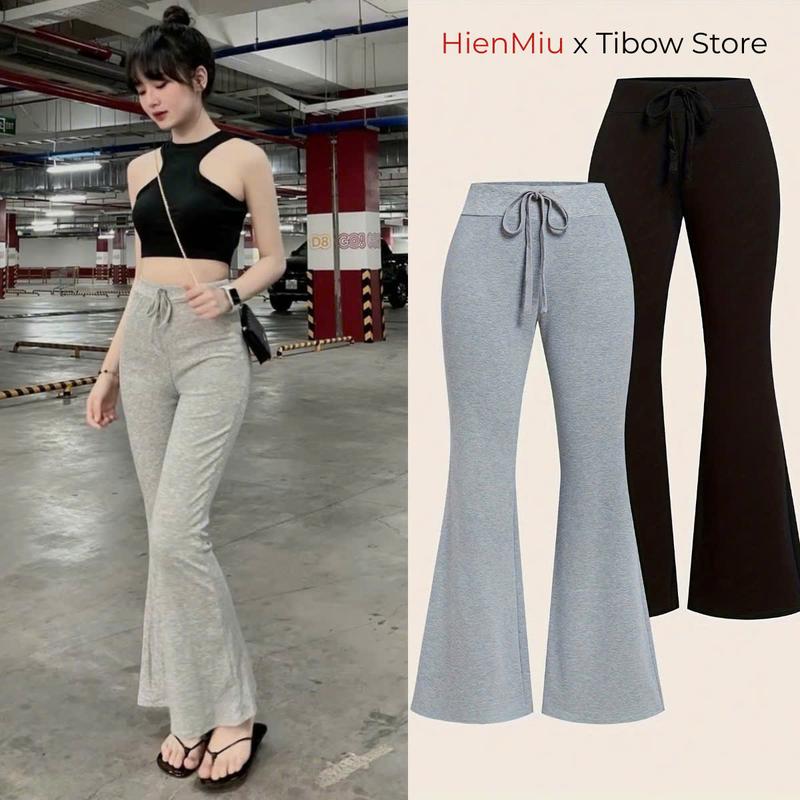 [LOẠI 1] Quần Ống Loe Nữ Dáng Dài Cạp Cao Chất Cotton Bozip Dày Dặn Fom Ôm Tôn Dáng Siêu Đỉnh Quần Legging Loe Nữ Dài 98-100cm Tôn V3 Mặc Tập Gym Đi Chơi Quần Dài Nữ Thu Đông