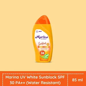 Marina UV White Sunblock Hand & Body Lotion SPF 30 PA++ 85ml