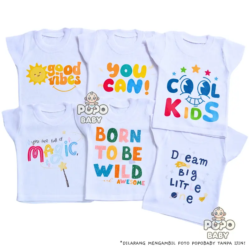 KAOS OBLONG BAYI/KAOS SETALI BAYI MOTIF WORD QUOTES ECERAN 3