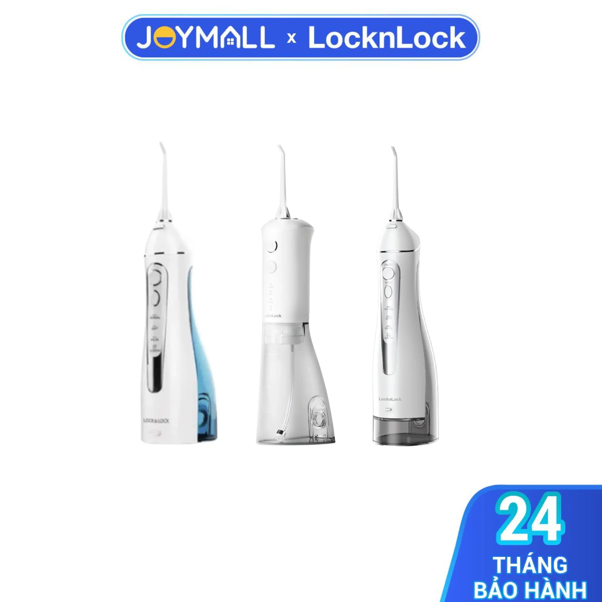 Máy Tăm Nước Locknlock ENR166GRY 300ml,  ENR164WHT 300ml, ENR156BLU 200ml  - Hàng Chính Hãng - Joymall Women Nữ tămnước