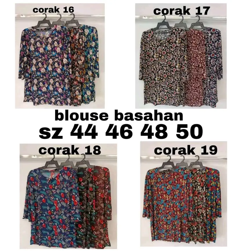 Blause..baju harian/basahan/mokwo Sz 44..46..48..50. material 