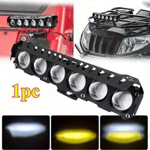 Lampu sorot kabut laser LED 80W super terang 6 mata SQL, lampu sorot tambahan untuk mobil dan motor