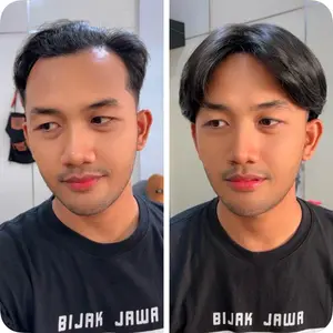 wig laki2 rambut palsu style korea kuality premium 1418hitam