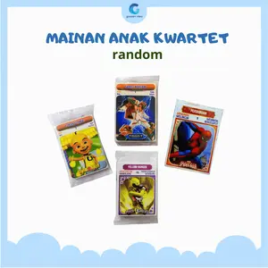 Mainan Anak Koleksi Kwartet Kartu Banyak Motif Kartun Anak