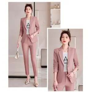 ADIBARRA Setelan Jas Blazer Wanita Set Jas Kerja 2in1 Kekinian Variasi Lis Putih Casual Celana Bahan High Twist Tebal Full Furing Model Slimfit Size XS-XXXL