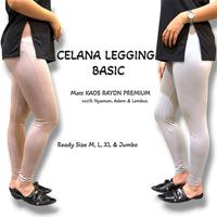 Gambar Celana Legging Panjang Basic Wanita Kaos Polos, Celana Legging Panjang Kaos Rayon Premium, Size M s/d Jumbo dari Zahra Kerudung Kota Tangerang 1 Tokopedia