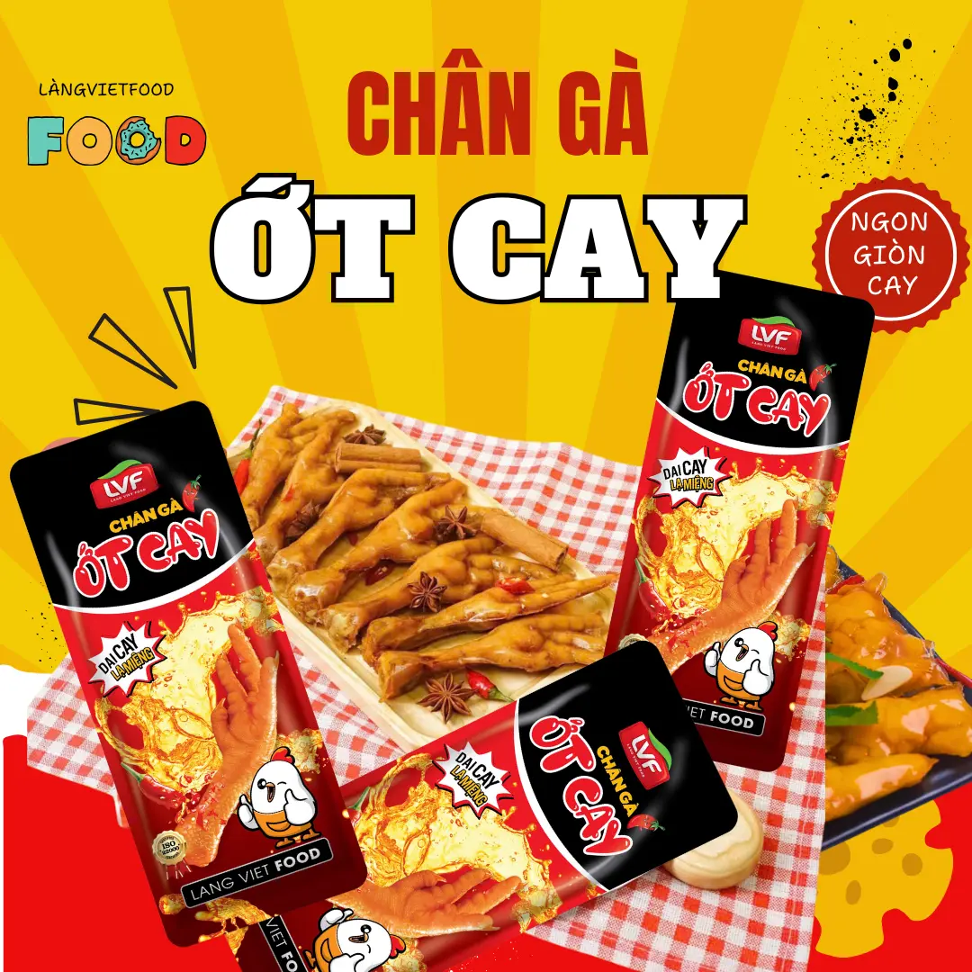 Tặng 2 Chân gà [Combo 30 Chân gà ớt cay 32g+_3] chângà