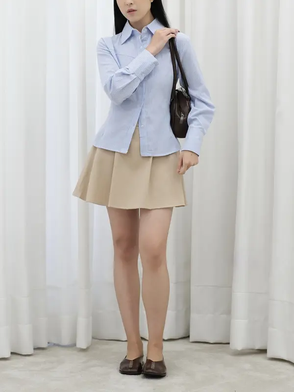 Kemeja Fitted Wanita | Katherine Shirt | HULM 7