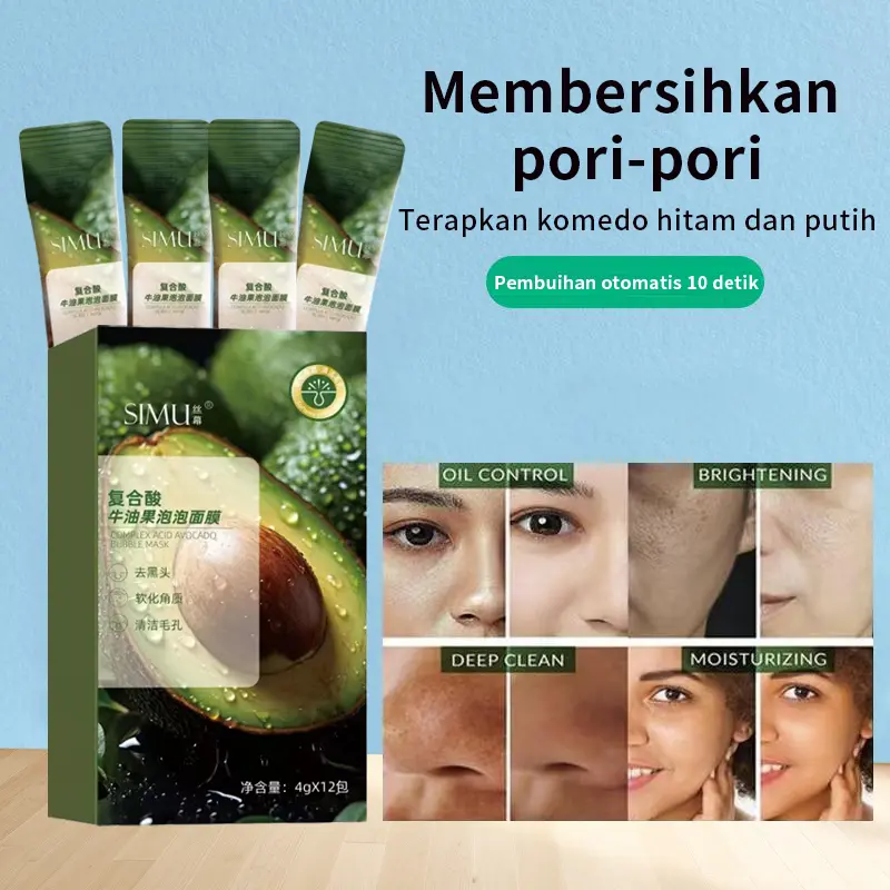 Masker Wajah Berbusa, Melembabkan, Menghidrasi, Mengecilkan Pori-pori, Membersihkan Bintik Hitam Dalam Berbusa Sendiri, Cocok untuk Penggunaan Wajah
