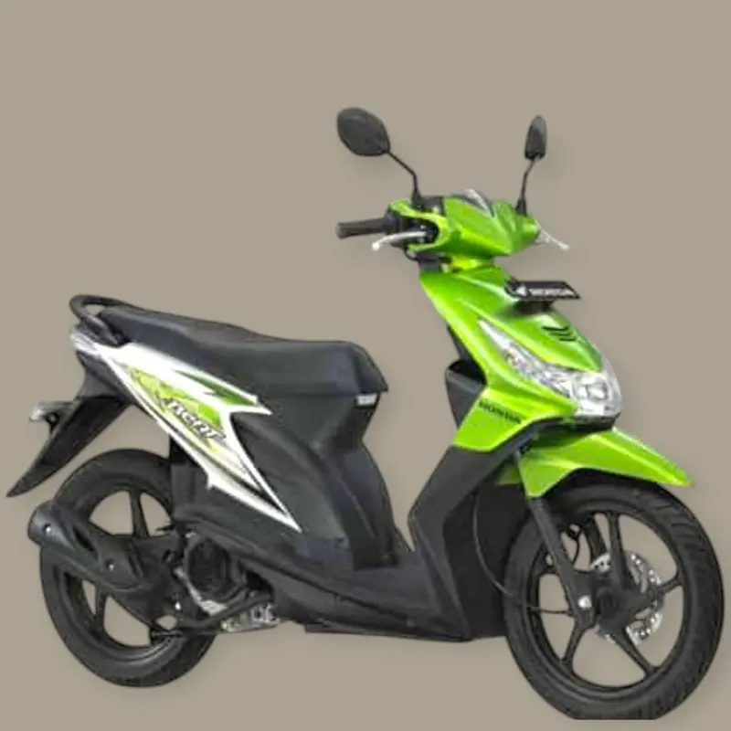 STIKER STRIPING MOTOR BEAT KARBU 2012 PUTIH HIJAU Motorcycle 4