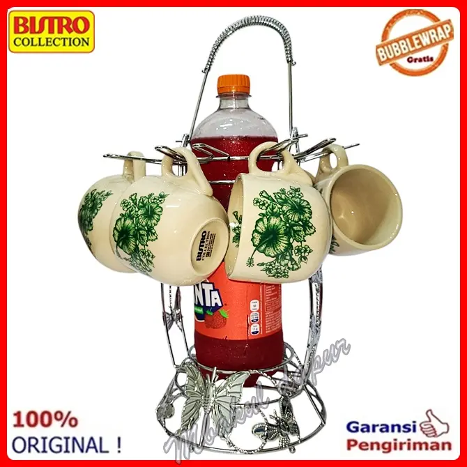 Rak Gelas Gantungan Alat Minum Gantungan Cangkir Alat Minum Stainless Bistro Kualitas Tebal