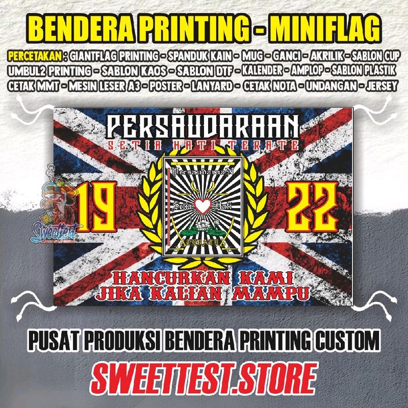 ATRIBUT PSHT + BENDERA PRINTING + MINIFLAG PRINTING, SPANDUK KAIN, BANNER KAIN PRINTING, STIKER PSHT, POSTER PSHT, PSHT, TERJAL 0