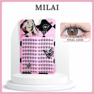 MILAI A22 Natural Look 10 Baris Bulu Mata Palsu Berkualitas Tinggi 3D Inovatif & Kenyamanan Maksimal untuk Tampilan Glamor dan Dramatis 10mm