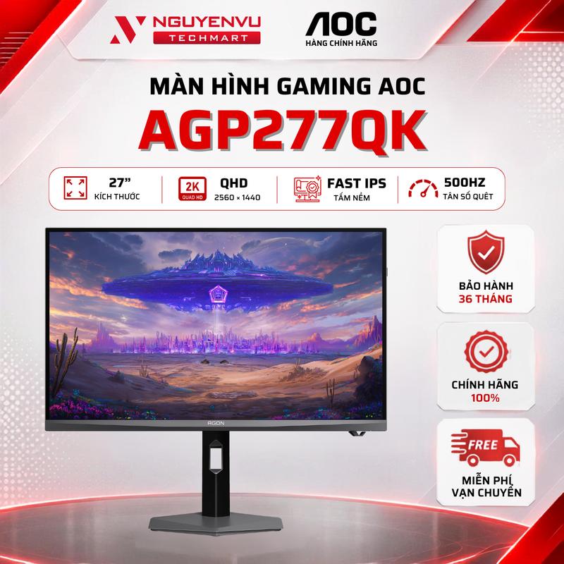 Màn Hình Gaming AOC Agon AGP277QK 27 inch Dual (QHD 540Hz / HD 1000Hz / IPS / 0.3ms / HDR400)