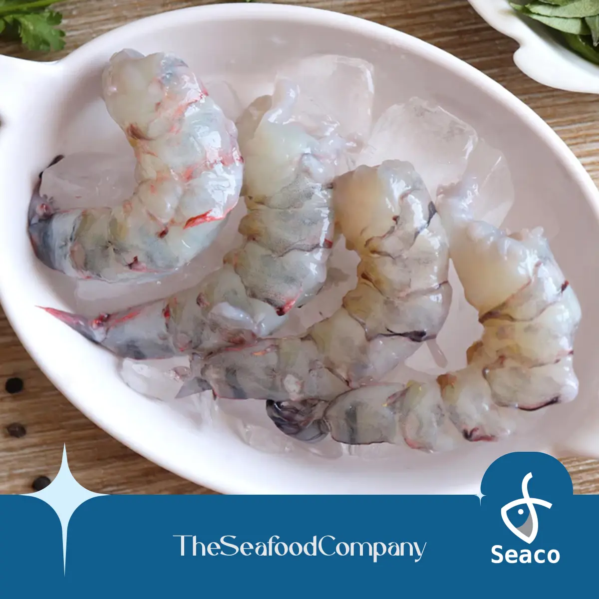 Black Tiger Prawn - Peeled, Deveined, Tail Off (21-25PCS) - 1kg