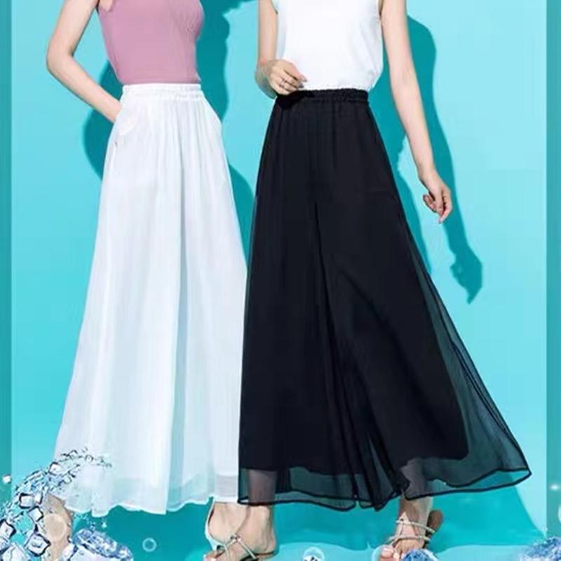 Product Introduction of Quần Ống Rộng Dài Cho Nữ, Quần Voan Muslimah Dáng Rộng, Cạp Cao, Đen Và Trắng 25