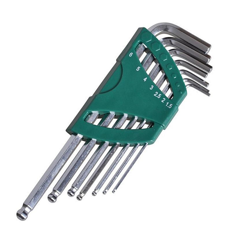 Bộ Tuốc Nơ Vít Hai Đầu Loại L, 7 Chiếc, Bộ Cờ Lê Lục Giác, Bộ Chìa Khóa Cờ Lê Bóng Đầu Phẳng Lục Giác, Dụng Cụ Cầm Tay