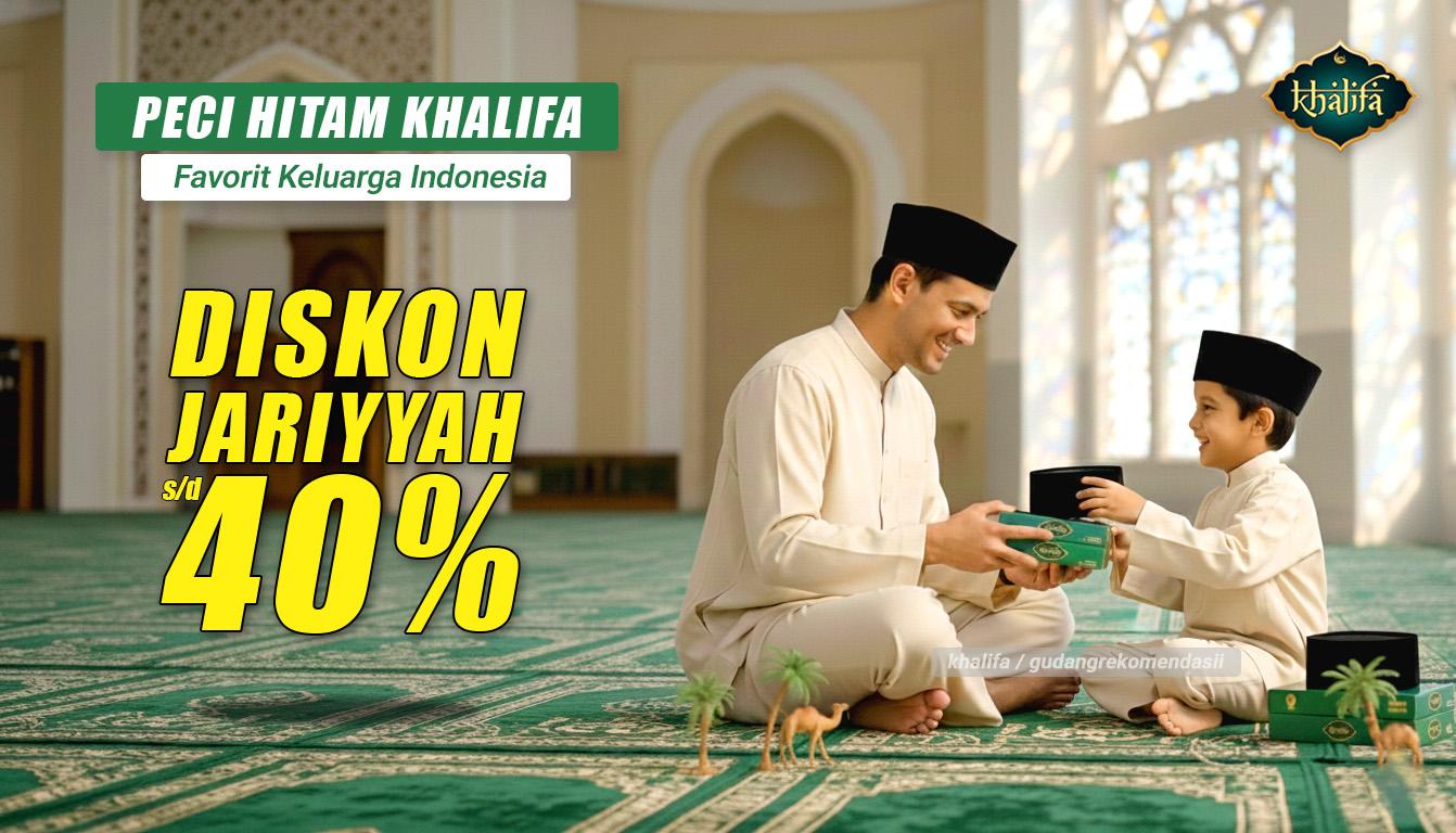 Peci Hitam Batik Motif 3 Warna Dewasa Anak Kopiah Haji Muslim Songkok Favorit Pria Khalifa