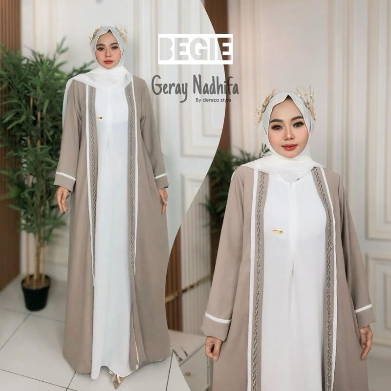 Gamis Abaya rompi cringkle airflow by dereza style Dress Wanita Muslim Arab Variasi Crinkle 4