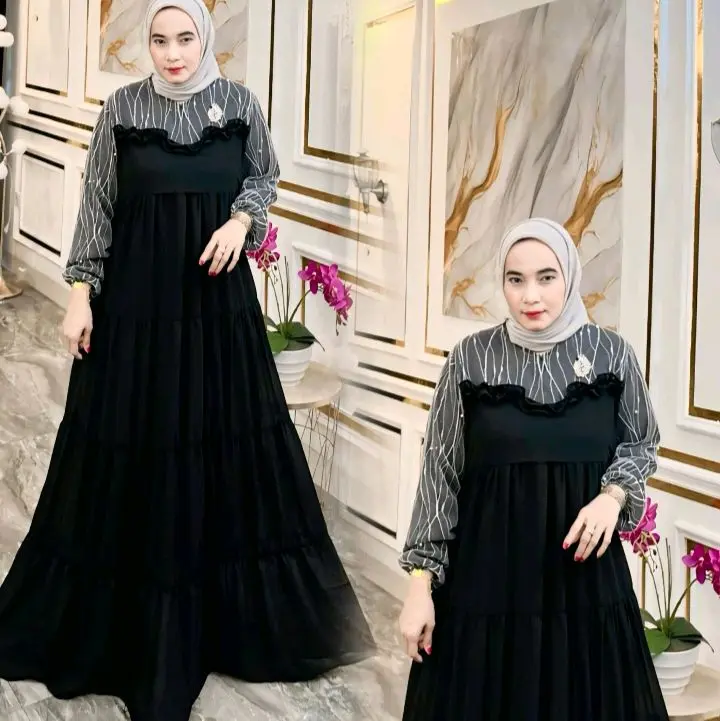 Gamis Wanita Seruti  miX Tile Berokat Premium