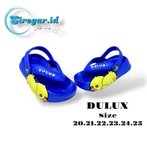Sandal Jepeit Anak  laki laki dan perempuan Tali Belakang Motip Duck dulux