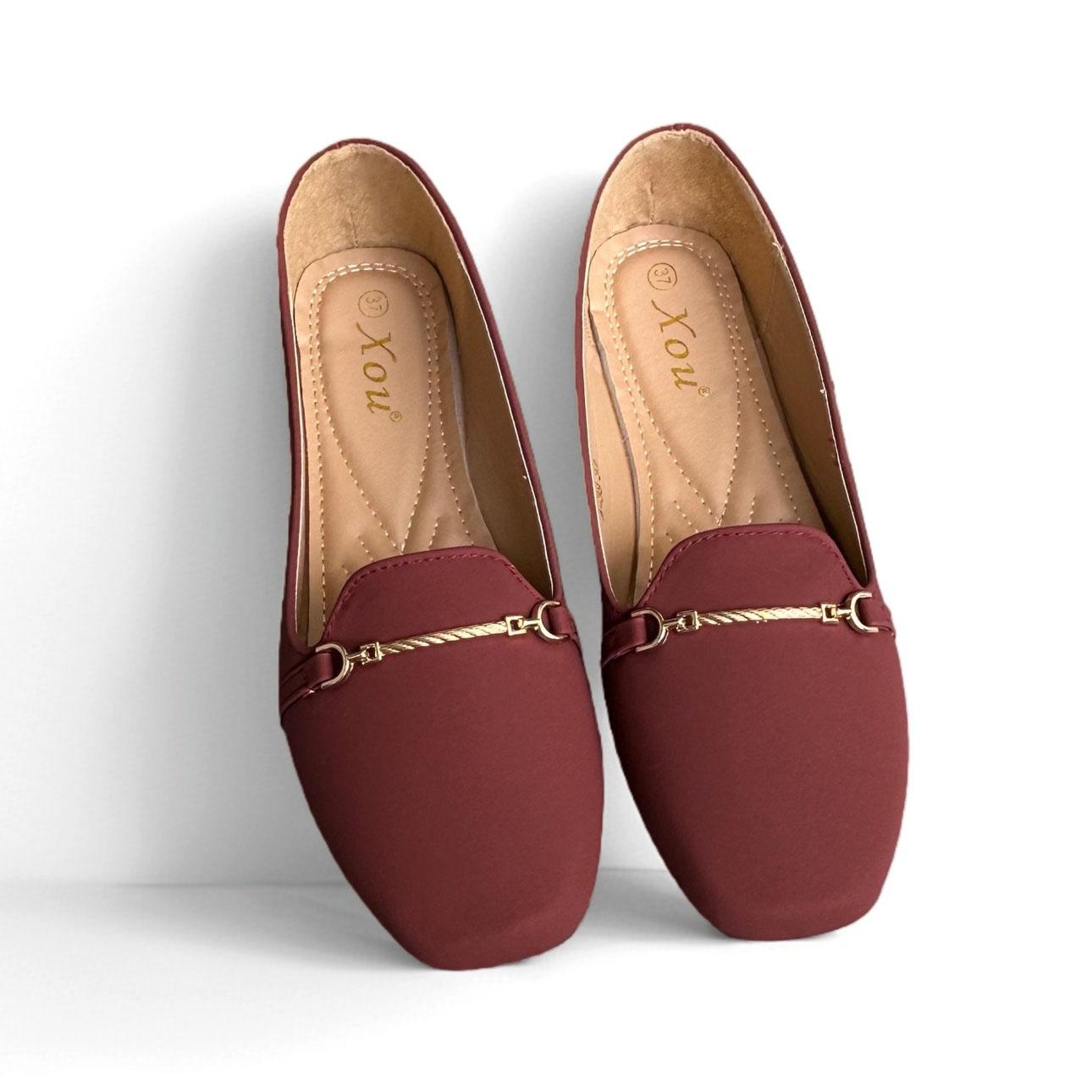 XOU Fashion new Flatshoes Wanita Retro Elegan dan Sederhana Sepatu Wanita A-38 dengan Desain Klasik dan Sepatu Flat Wanita Kekinian - Model Korea Elegant