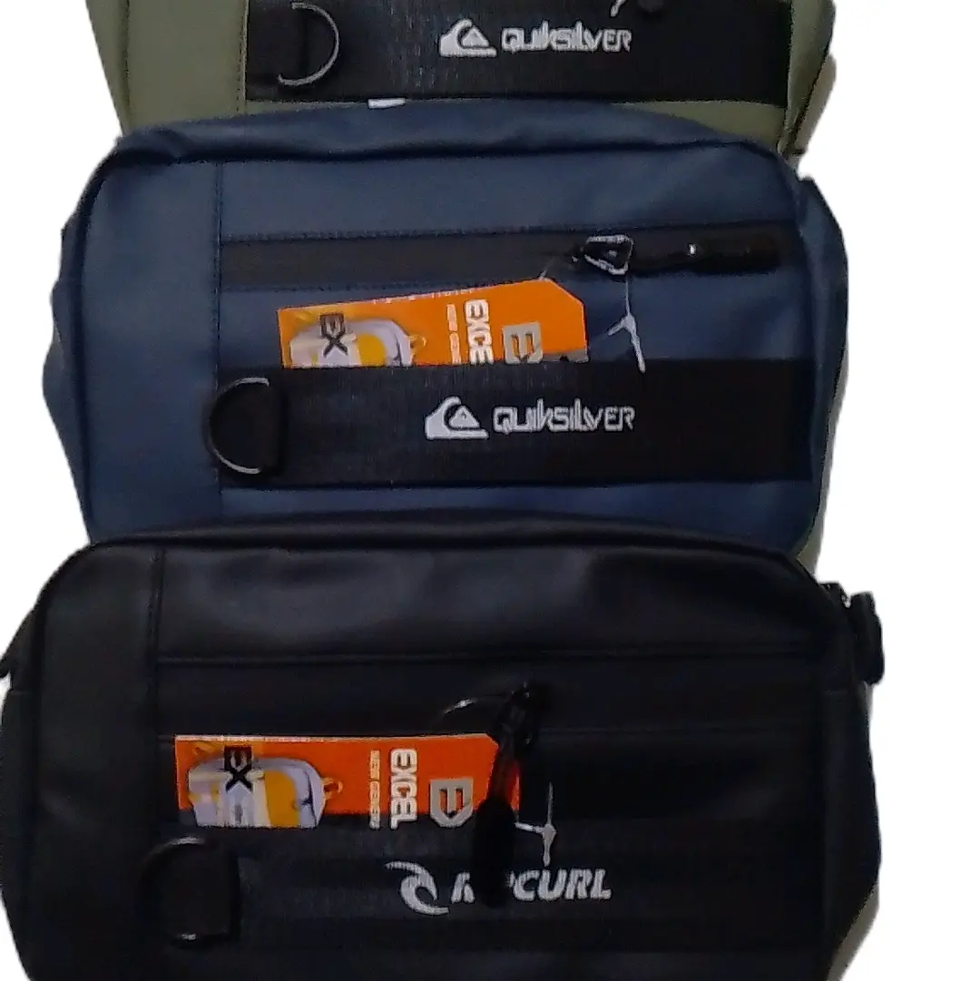 tas selempang Clutch Bag Pria Keren Bahan Waterproof Premium multikompartemen ritsleting