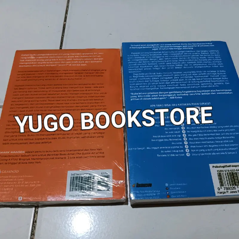 PAKET 2 BUKU SEBUAH SENI UNTUK BERSIKAP BODO AMAT- MINDSET KERTAS BOOKPAPER 1