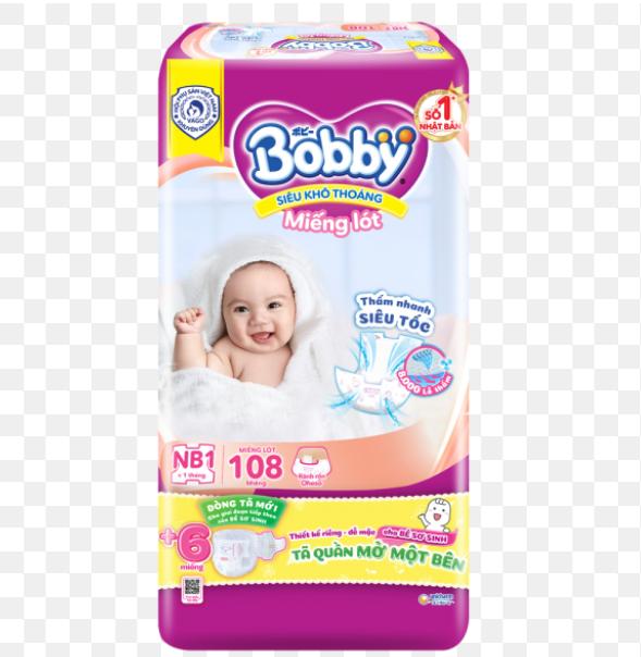  Tã lót Bobby Huggies size Newborn 1 108 miếng  dưới 5kg BAO BÌ CỘNG MIẾNG NGẪU NHIÊN  