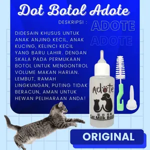 Adote 100ML Botol Dot Susu Dispenser Minum Anak Kucing Anjing Dewasa Pet Feeding Bottle Cat Dog Kitten Adult