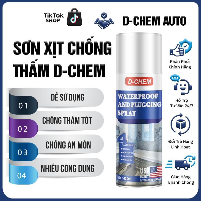  Sơn Xịt Chống Thấm Dột D-Chem Màu Trắng Chuyên Dụng Waterproof Dùng Cho Góc Tường Chân Tường Mái Nhà Mái Tôn 