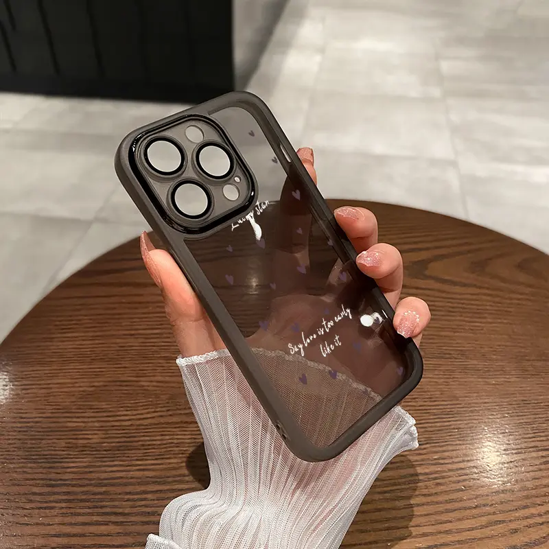 Ốp Điện Thoại, Mềm Mại Và Mịn, Tương Thích Với iPhone 11／12 / 13 / 14 / 15 / 16 Pro Max  Được Trang Bị Phim Ống Kính Trong Suốt, Chống Sốc Và Chống Thấm Nước, Phụ Kiện Ốp Điện Thoại Di Động 1