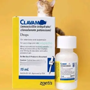 Zoetis Clavamóx clavamok Drops Oral Suspension Antibiotik Kucing Anjing 15ml