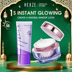 HEXZE Radiance Lazy Cream/ Krim Wajah Cerah/ Krim Tone Up/ Primer, Sesuai Semua Jenis Kulit, Moisturizers Primer Pencerah Segera- Pelembab