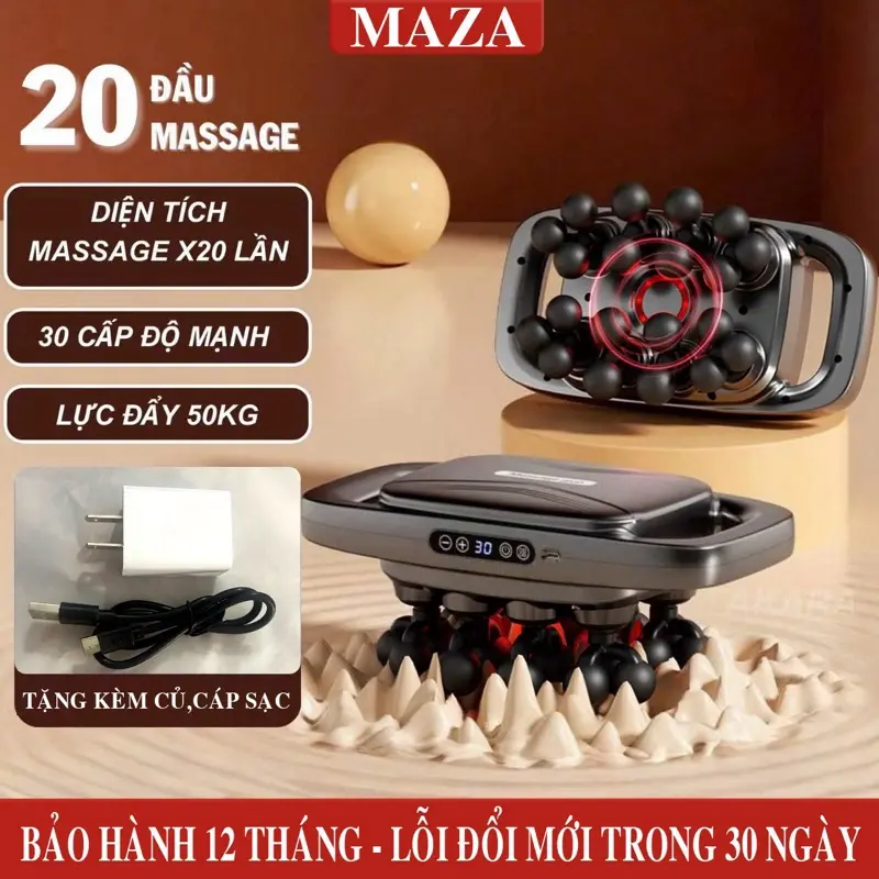 MÁY MASSAGE 20 ĐẦU CẦM TAY, MASSAGE TOÀN THÂN THẾ HỆ MỚI.