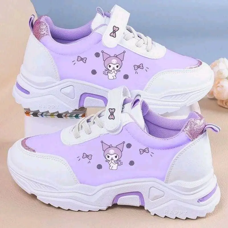 Sepatu Sneakers Anak perempuan kuromi sepatu kuromi perempuan/ Sepatu Sneaker Velcro anak/ Sepatu Anak Tk & SD Usia 6-12 Tahun