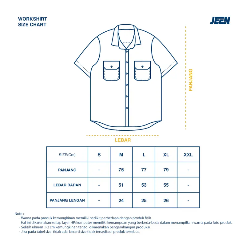 JEEN ORIGINAL - Kemeja Workshirt Lengan Pendek Full Bordir Casual Atasan Baju Cowok 7
