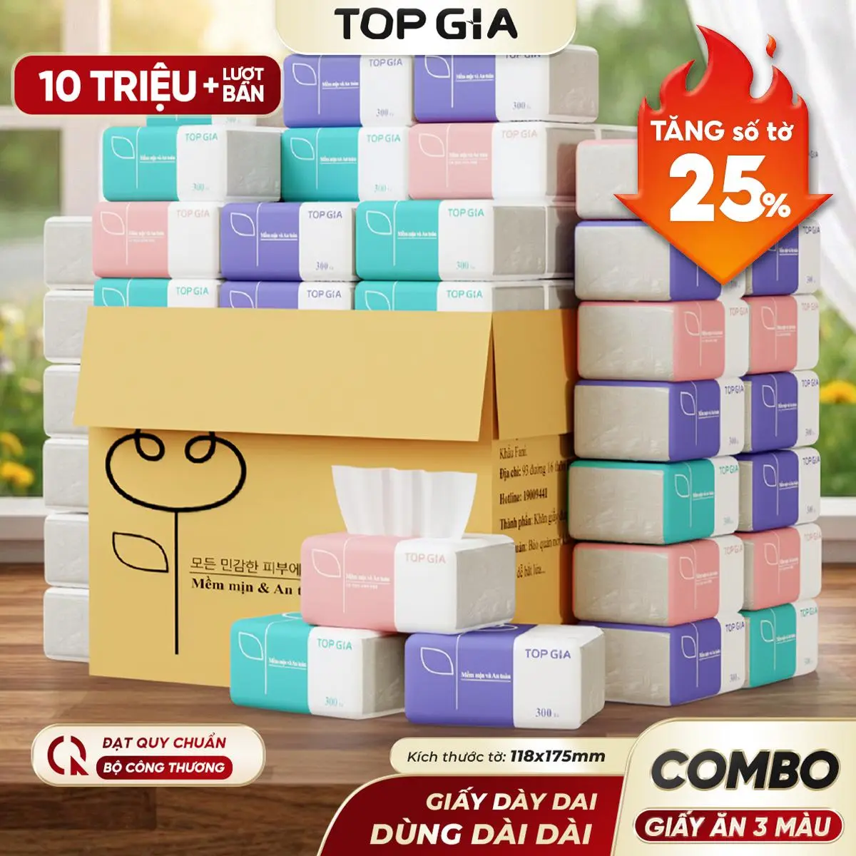 [KHĂN GIẤY LỤA SIÊU MỀM MỊN] THÙNG GIẤY LỤA CAO CẤP 30/40/60 Gói Giấy Ăn Rút TOPGIA 3 Màu 300 Tờ 4 Lớp Chính Hãng - Khăn giấy tiện lợi 4 lớp - giấy rút cao cấp Đạt Chuẩn Bộ Công Thương Top Gia khăn giấy khăn ăn giấy vệ sinh cao cấp VTG38