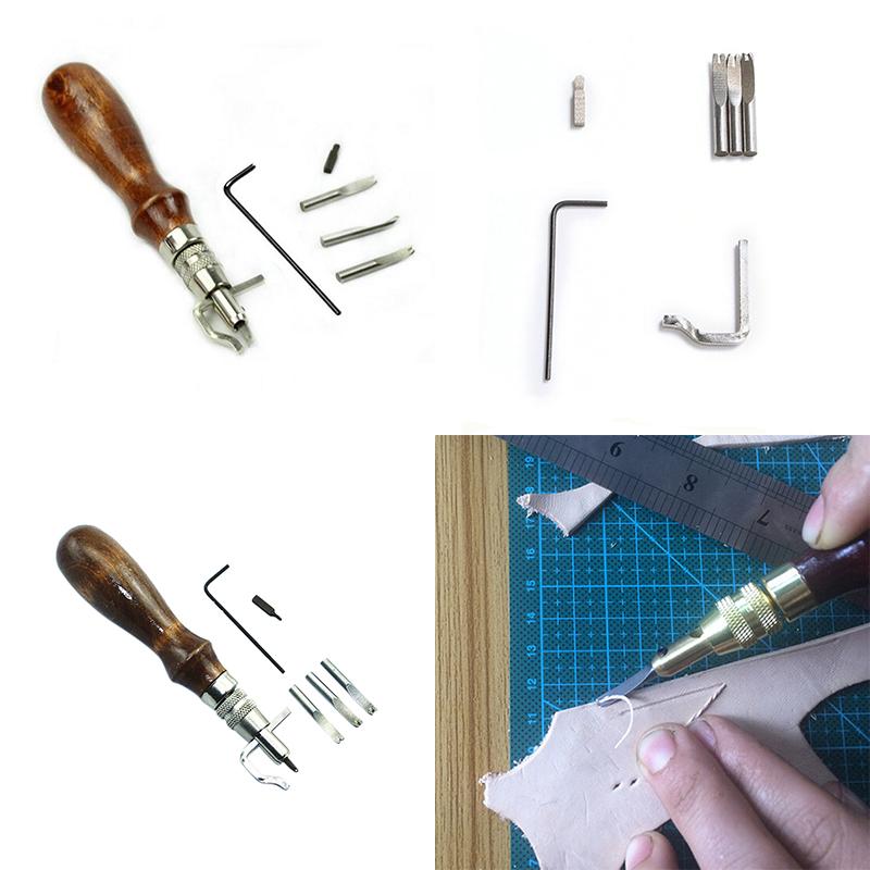 Product Introduction of 7 in 1 Multipurpose Leather Craft Tool Sew&Crease Leather Edge Beveler Tool Set 18