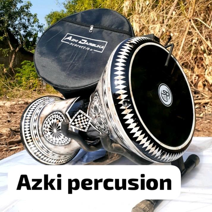 Darbuka Motif Ukuran 8 Inc dengan Tas dan Kunci L 6